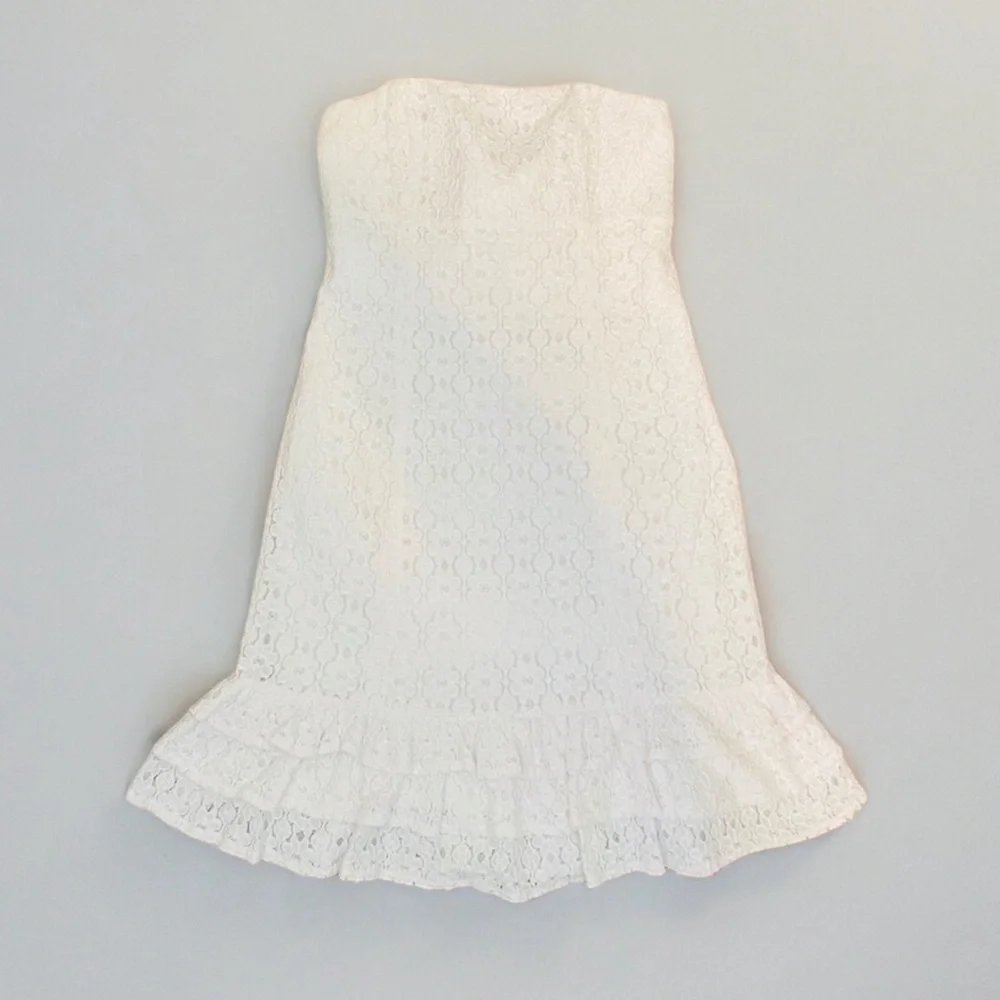 EUC Lilly Pulitzer Resort White Franco Strapless Empire Waist Dress - Picture 5 of 17